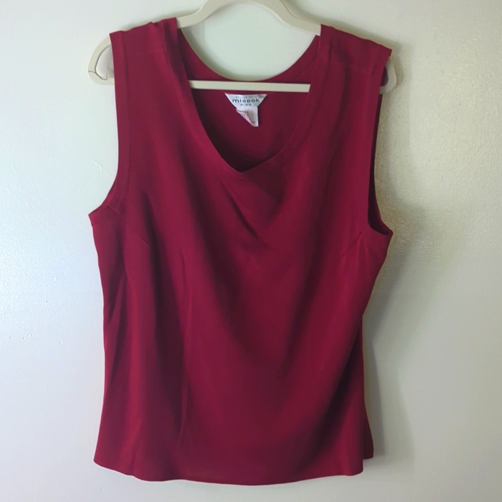 Exclusively Misook 1X Red Under Blouse